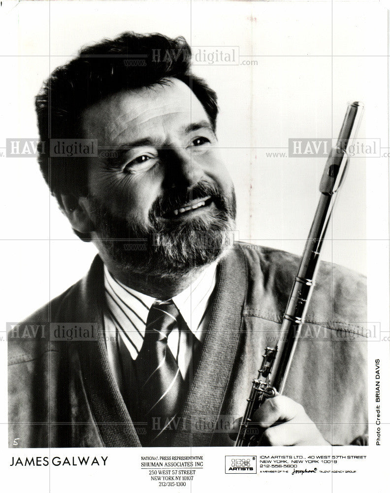 1988 Press Photo James Galway flute players - Historic Images