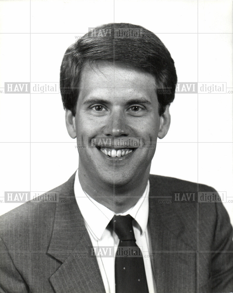 1990 Press Photo Jeff Gilbert, WWJ Newseadio, editor - Historic Images