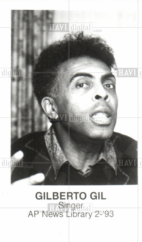 1993 Press Photo GILBERTO GIL SINGER - Historic Images