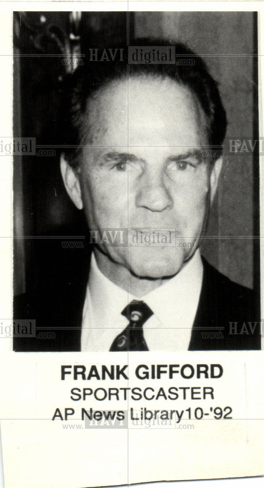 1993 Press Photo Frank Gifford Sportscaster - Historic Images