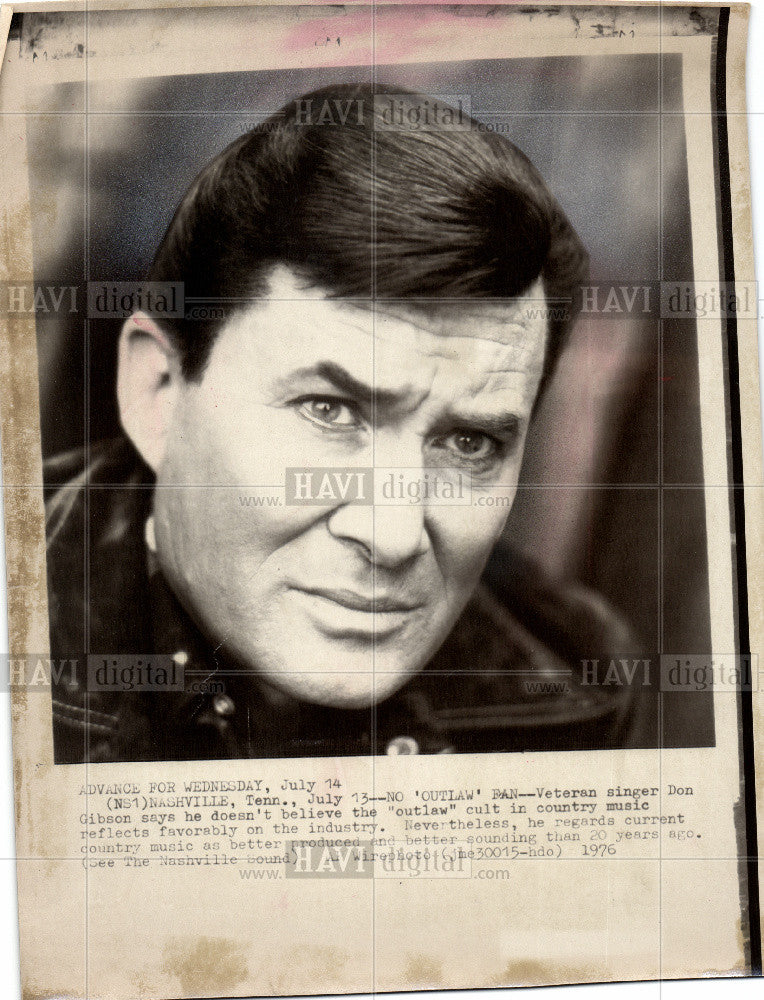 1976 Press Photo Don Gibson, veteran singer - Historic Images