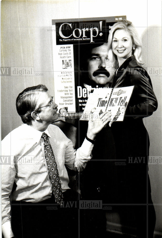 1998 Press Photo Moore Editor Director Meyers Publisher - Historic Images