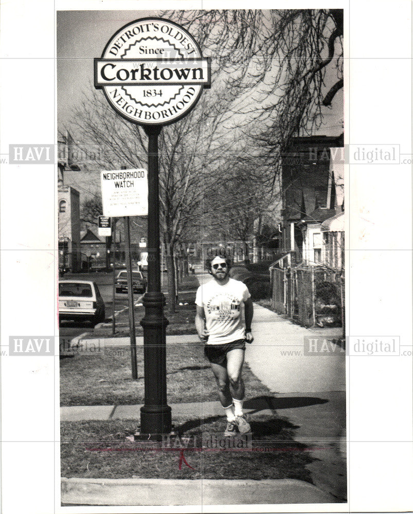 1988 Press Photo Rory Bolger city planner Corktown Race - Historic Images