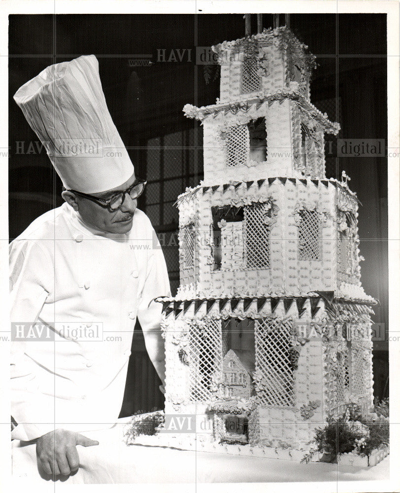 1952 Press Photo Cooking Chef&#39;s school George Marchaud - Historic Images