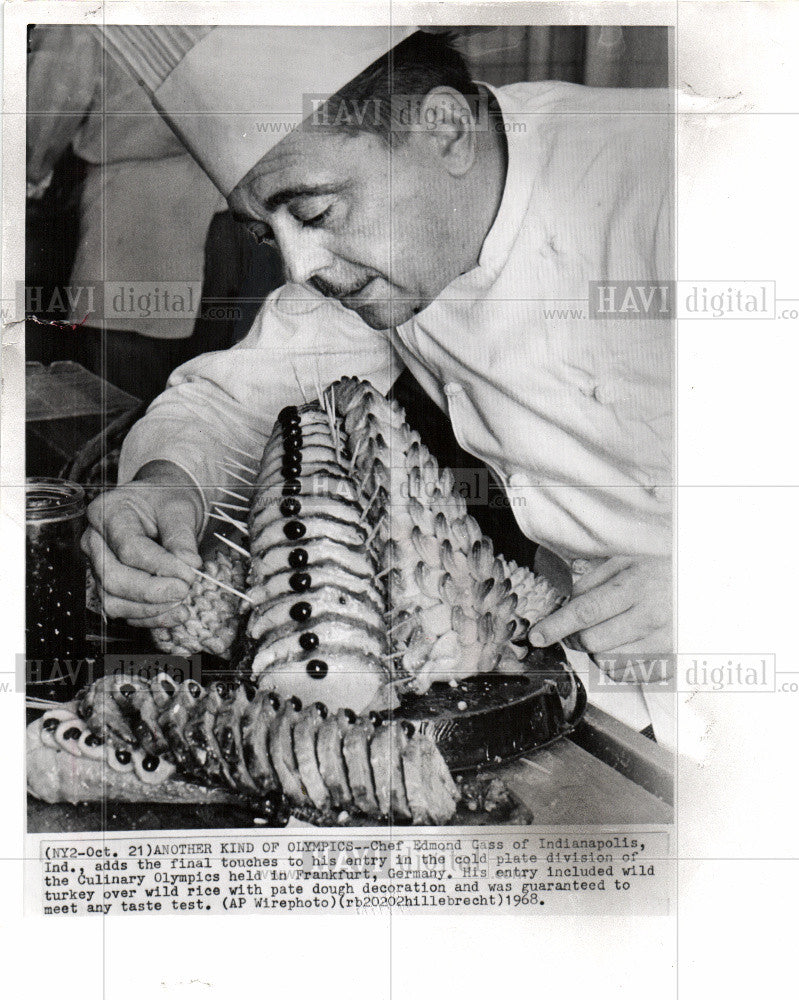 1968 Press Photo chef - Historic Images