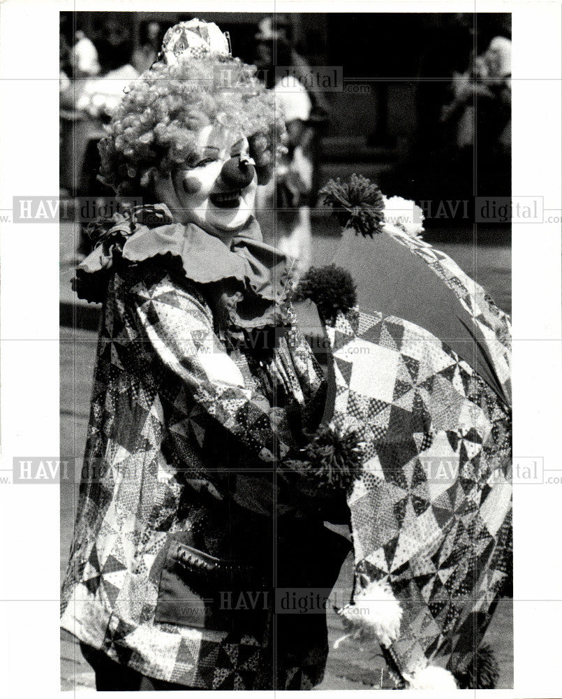 1985 Press Photo clown - Historic Images