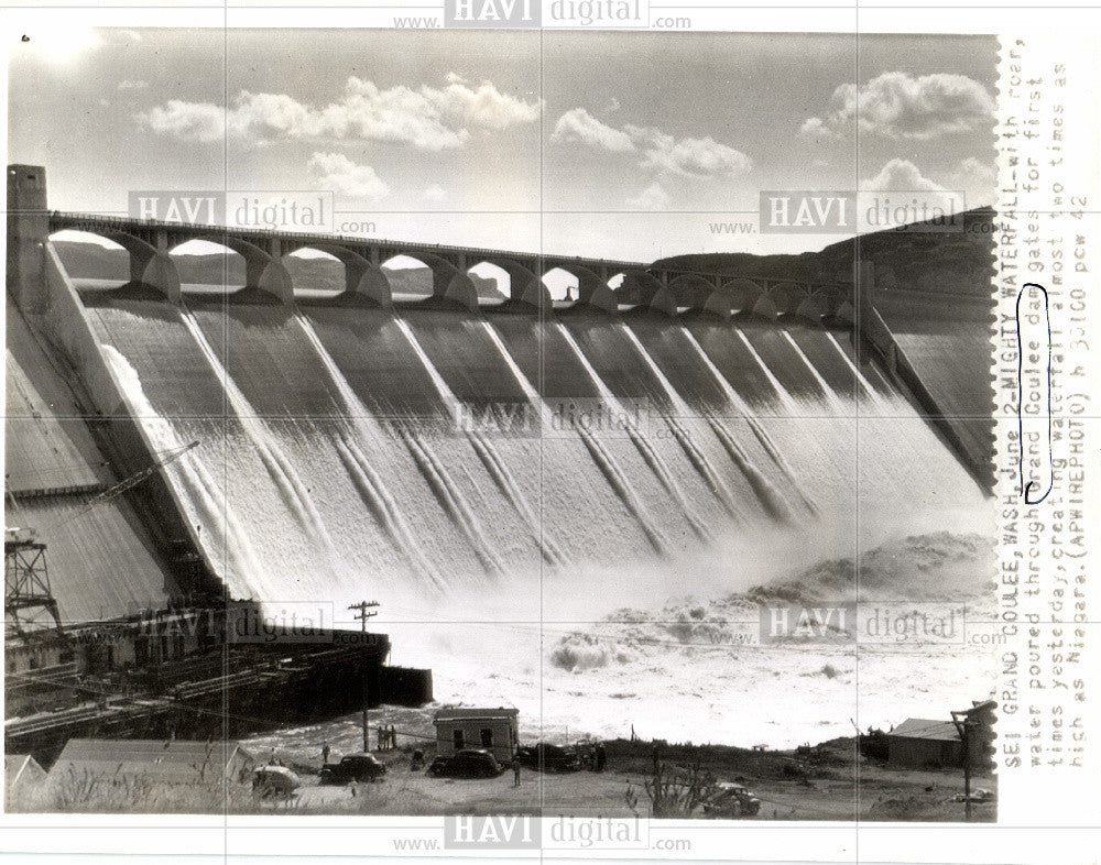 1942 Press Photo Grand Coulee Dam - Historic Images