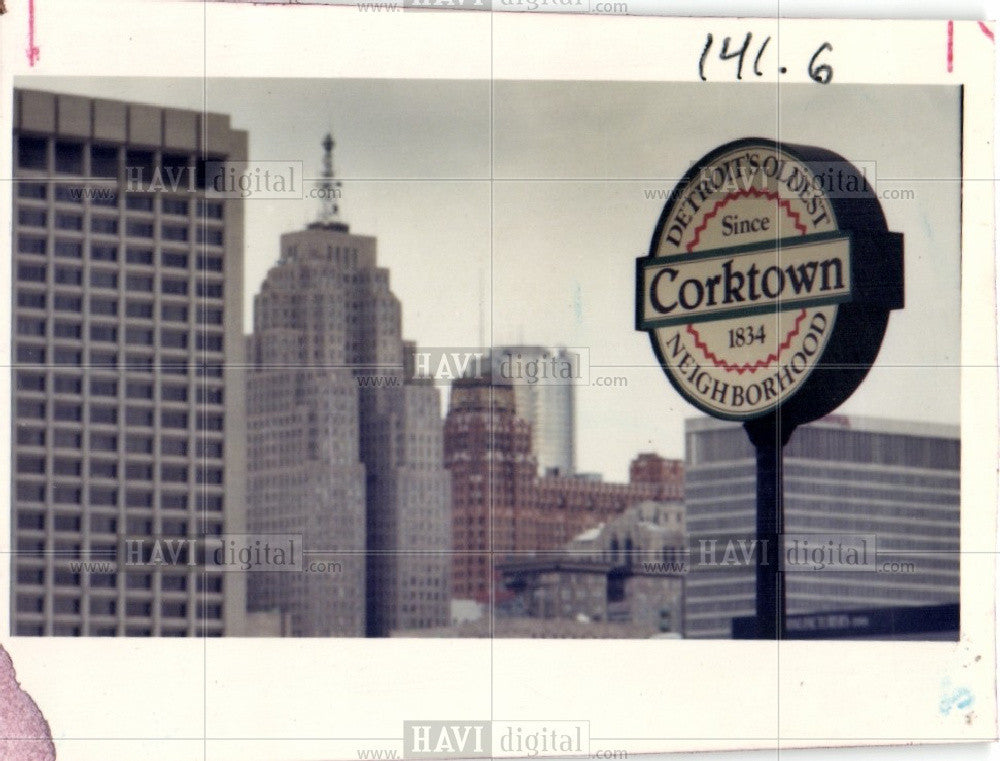 Press Photo Corktown, Detroit, - Historic Images