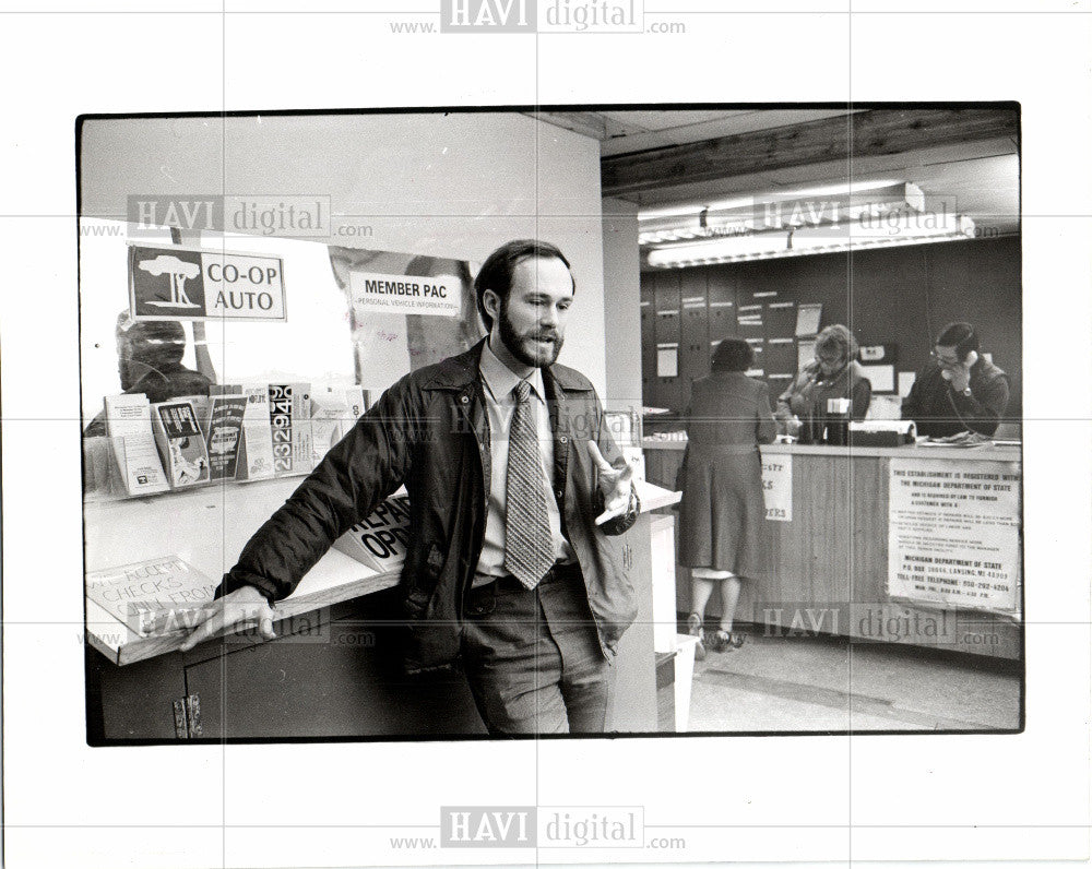 1986 Press Photo David Friedrichs president Auto Co-op - Historic Images