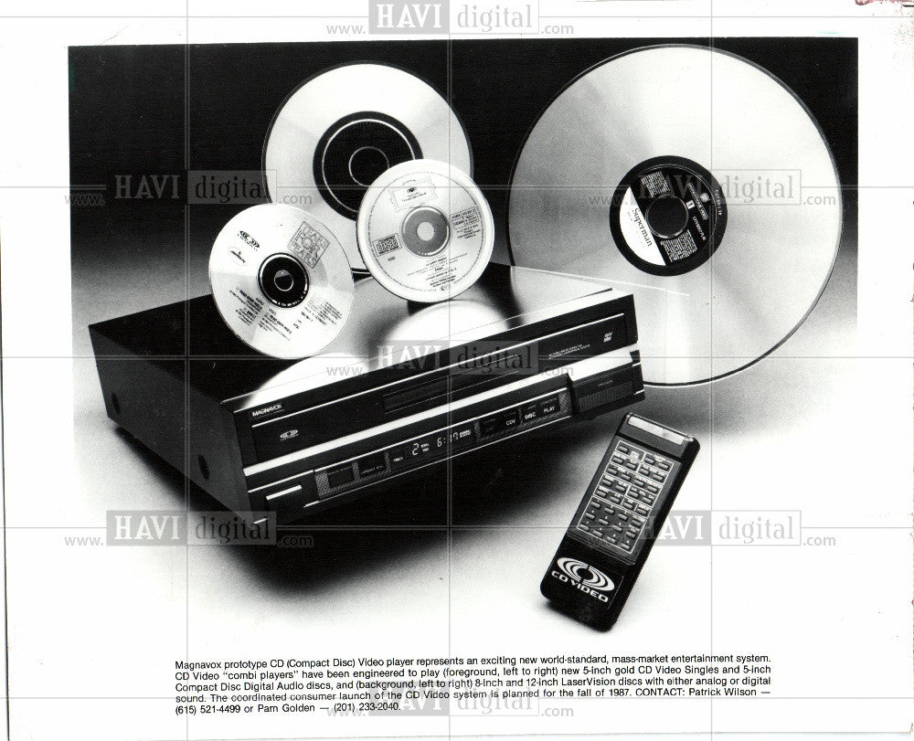 1987 Press Photo Compact Disc Player - Historic Images