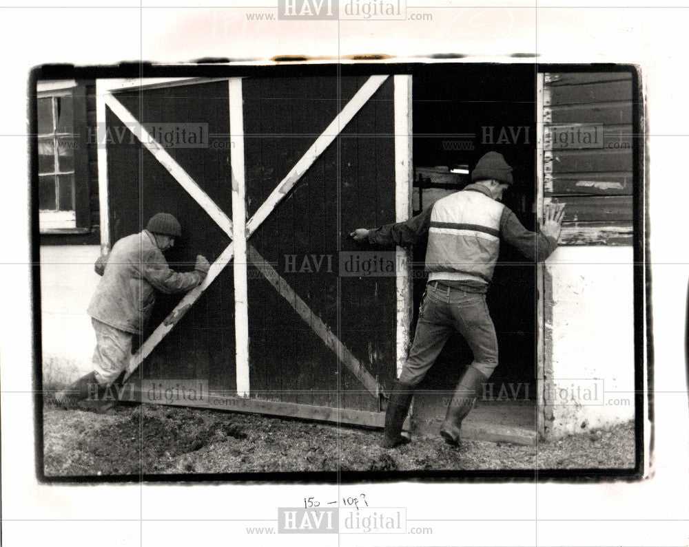 1990 Press Photo farm mentally impaired Community Haven - Historic Images