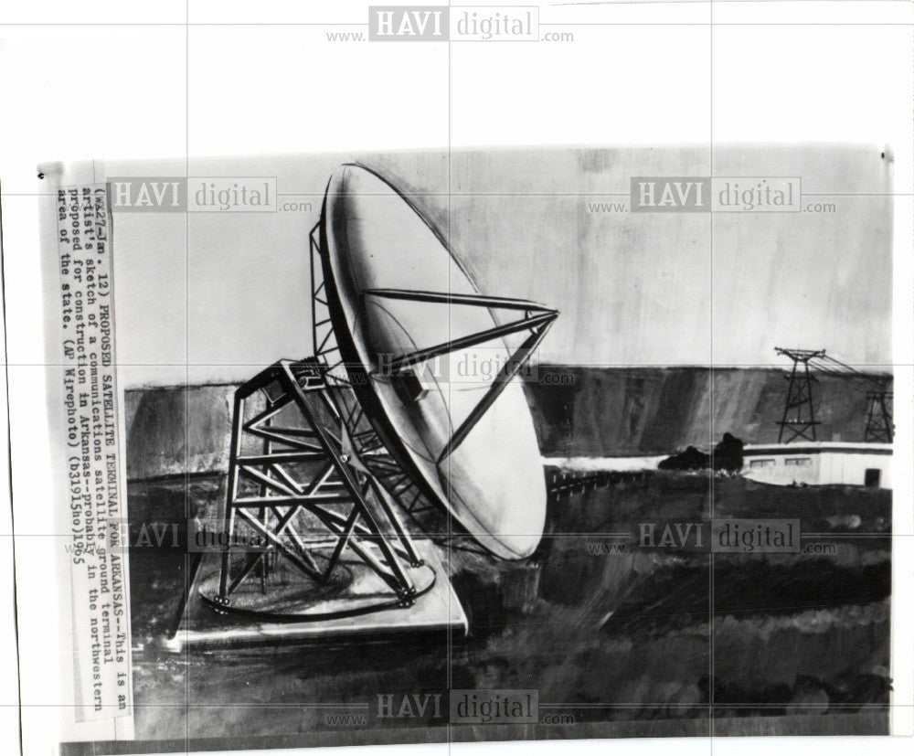 1965 Press Photo SATELLITE TERMINAL FOR ARKANSAS - Historic Images