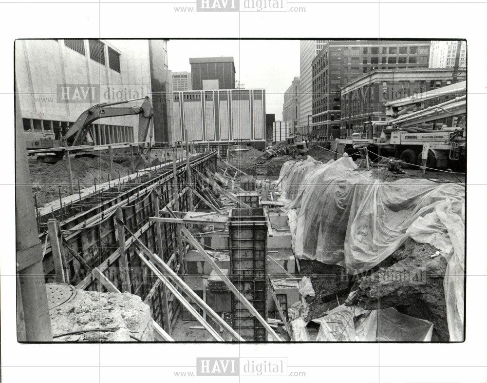 1986 Press Photo Cobo Hall expansion,1986 - Historic Images