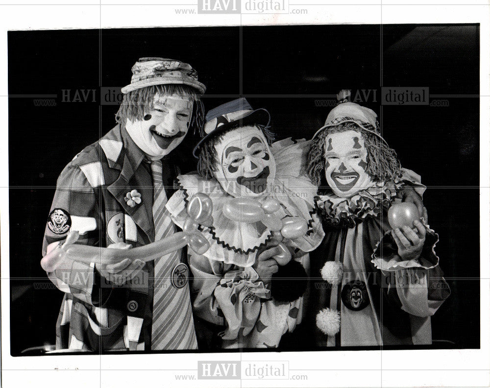 1976 Press Photo CLOWN - Historic Images