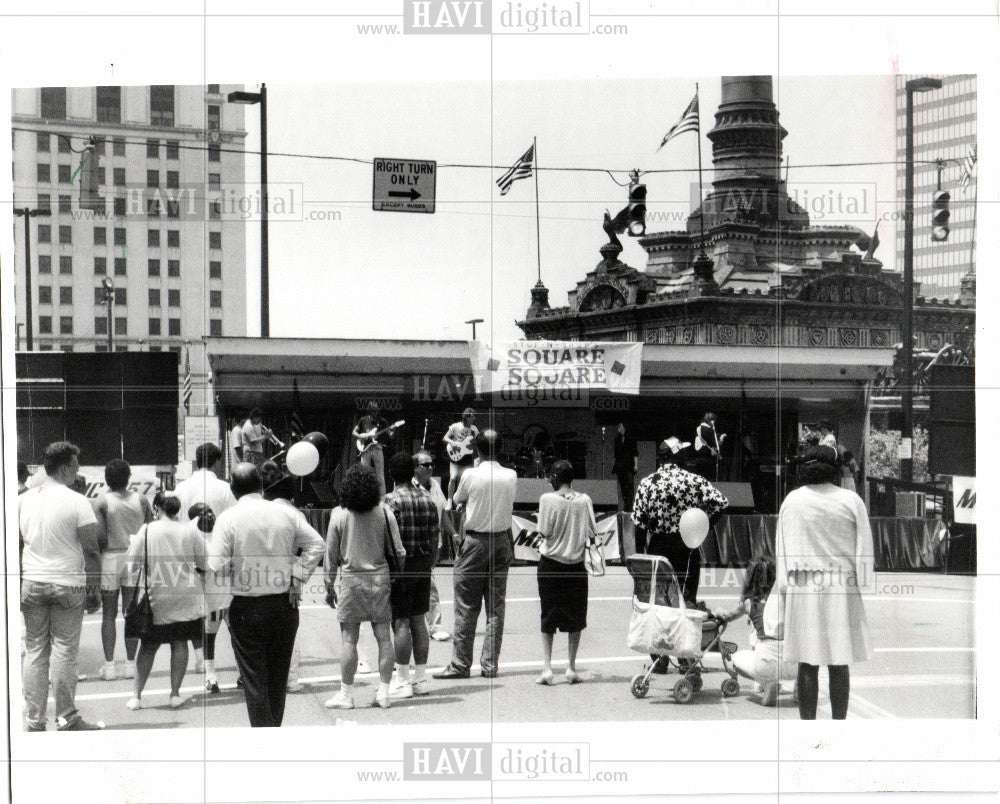 1991 Press Photo Cleveland Ohio Public Square - Historic Images