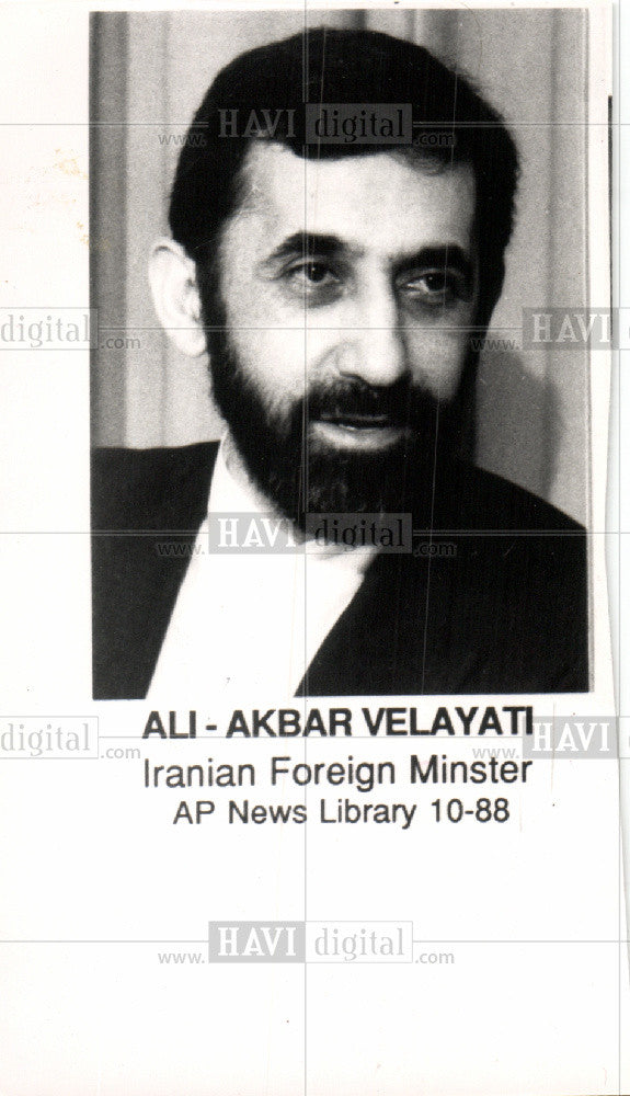 1988 Press Photo Ali-Akbar Velayati - Historic Images