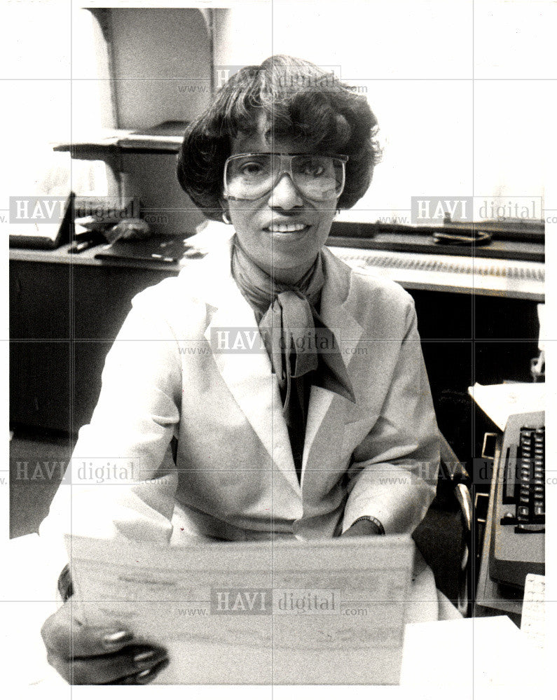 1986 Press Photo Marlene Vaughn Publisher&#39;s Club 1986 - Historic Images