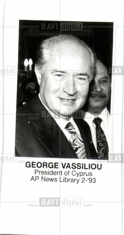 Press Photo George Vassiliou, Cyprus - Historic Images