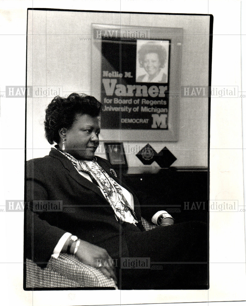 1990 Press Photo Regent Nille Varner, Black student, - Historic Images