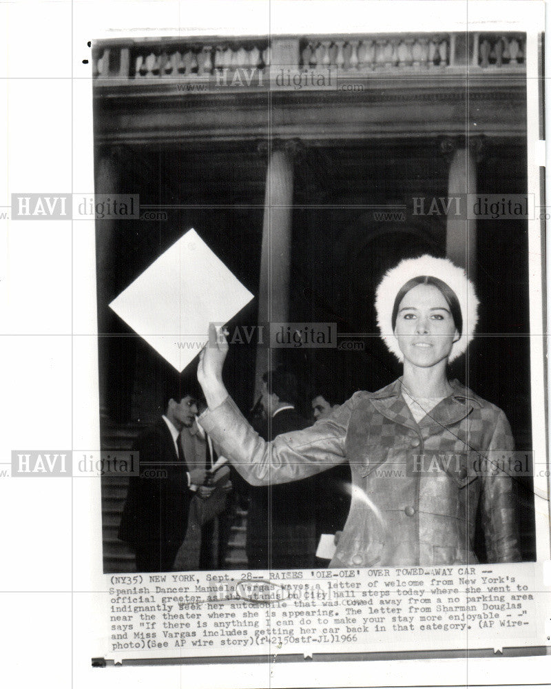 1966 Press Photo Manuela Vargas Spanish Dancer New York - Historic Images