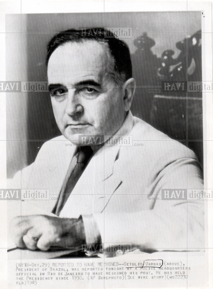 1945 Press Photo Get?lio Vargas - Historic Images