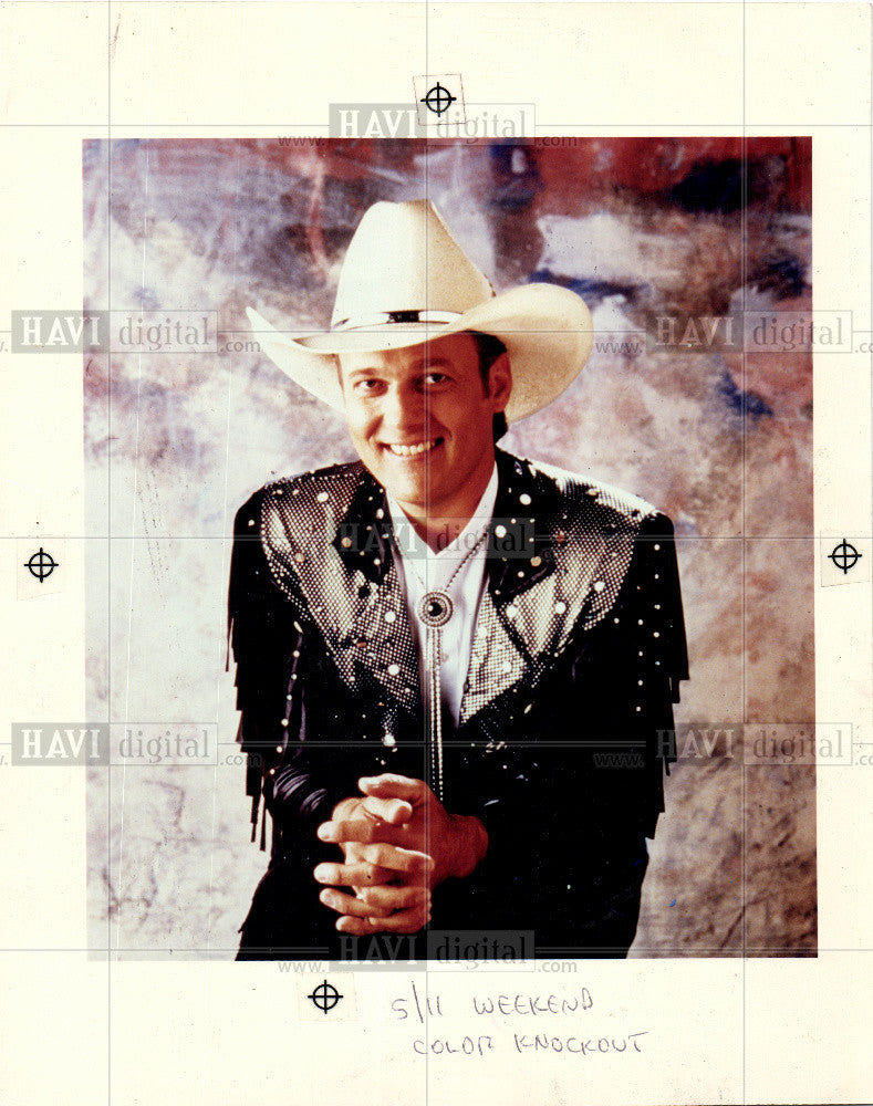 1990 Press Photo Ricky Van Shelton country music artist - Historic Images