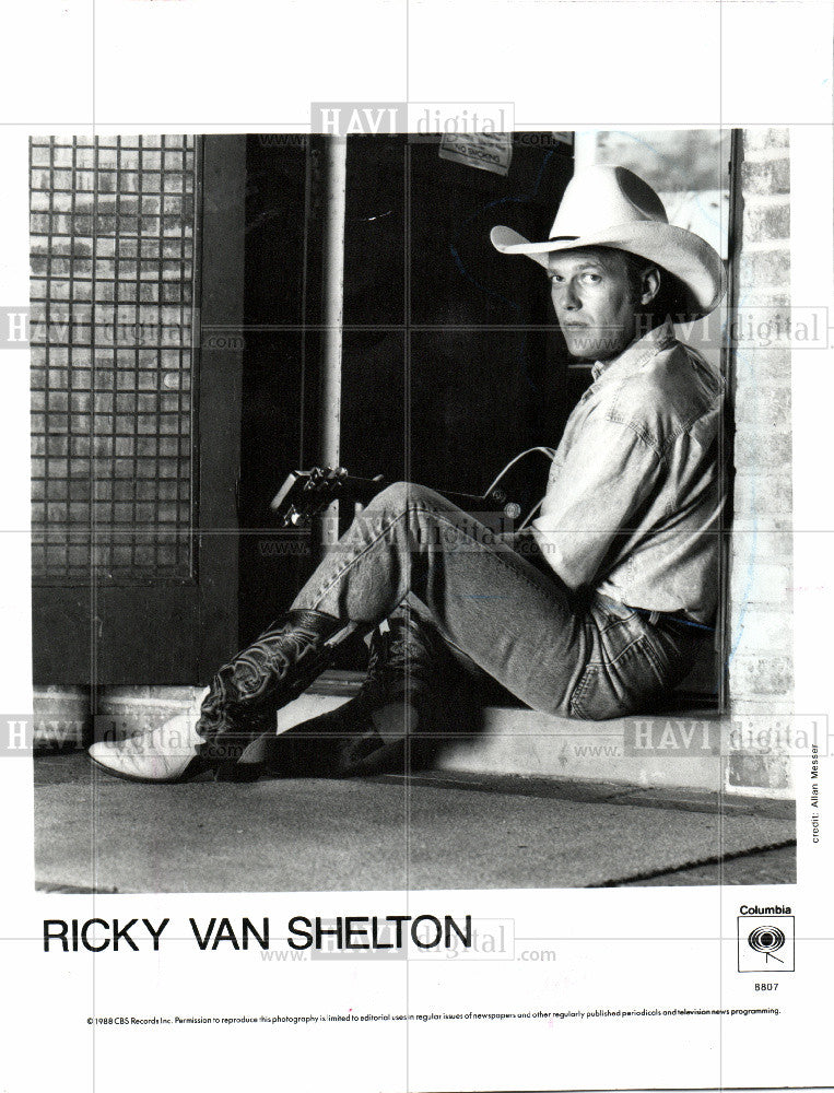 1988 Press Photo Ricky Van Shelton, country music - Historic Images