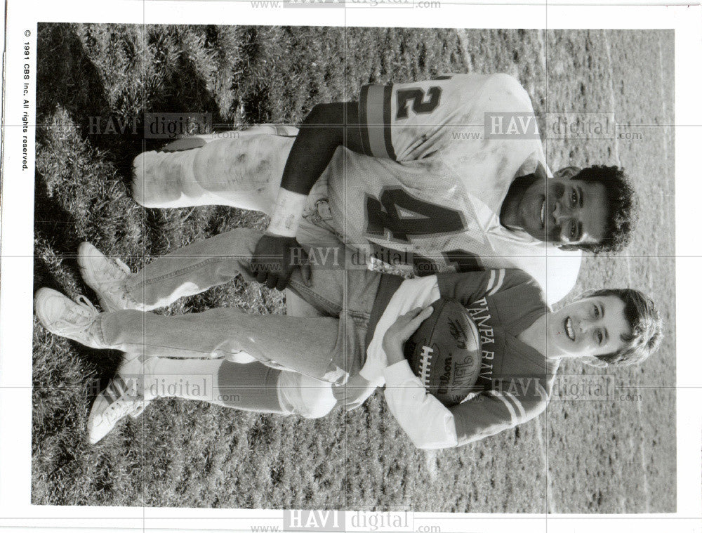 1991 Press Photo Mario Van Peebles,Lane Davis, - Historic Images