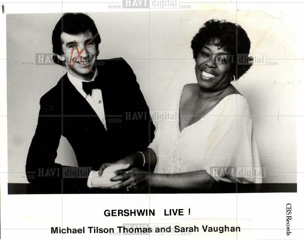 1982 Press Photo sarah vaughan jazz singer - Historic Images