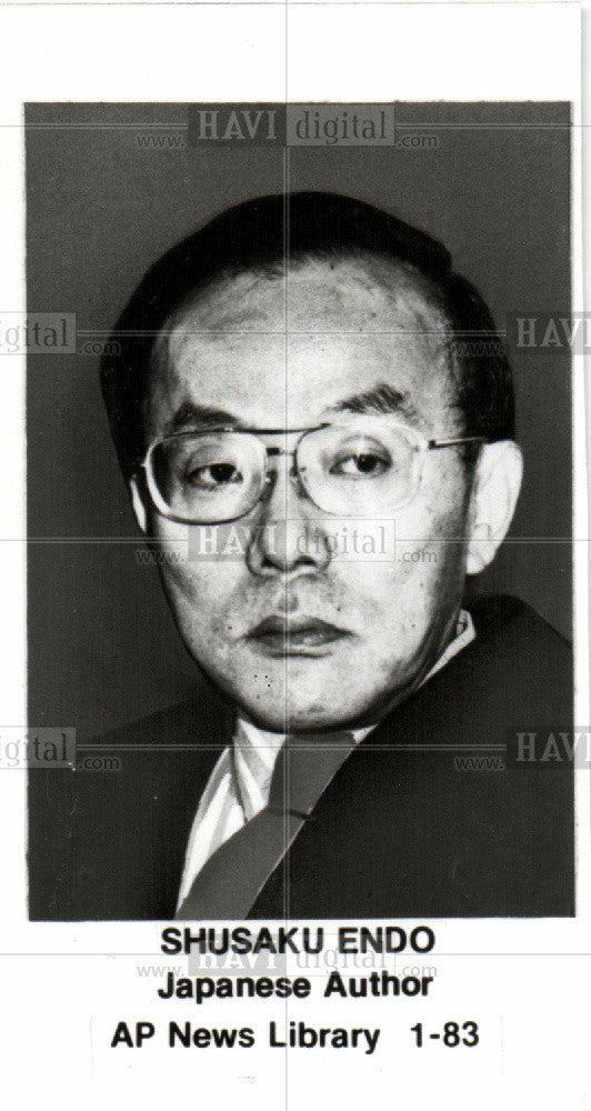 1983 Press Photo Shusaku Endo Japanese World War - Historic Images