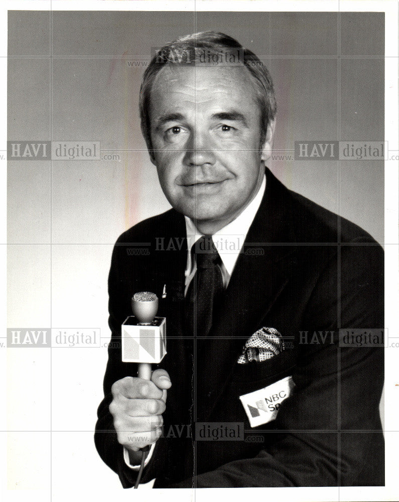 1981 Press Photo dick enberg sportscaster espn cbs - Historic Images