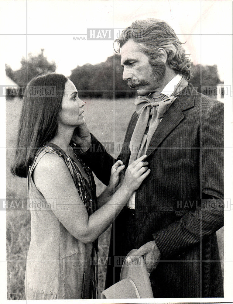 1986 Press Photo Sam Elliott Cone of Texas Houston CBS - Historic Images