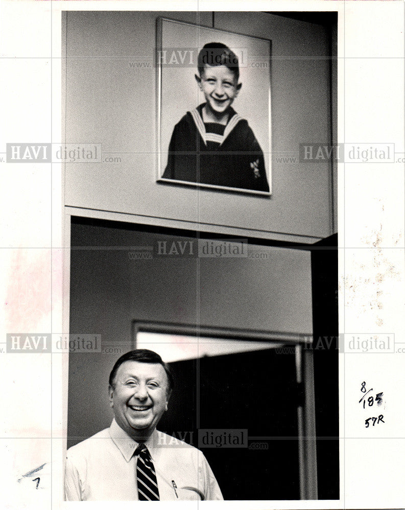 1984 Press Photo Marvin Schlossberg,Sonny Eliot,1984 - Historic Images