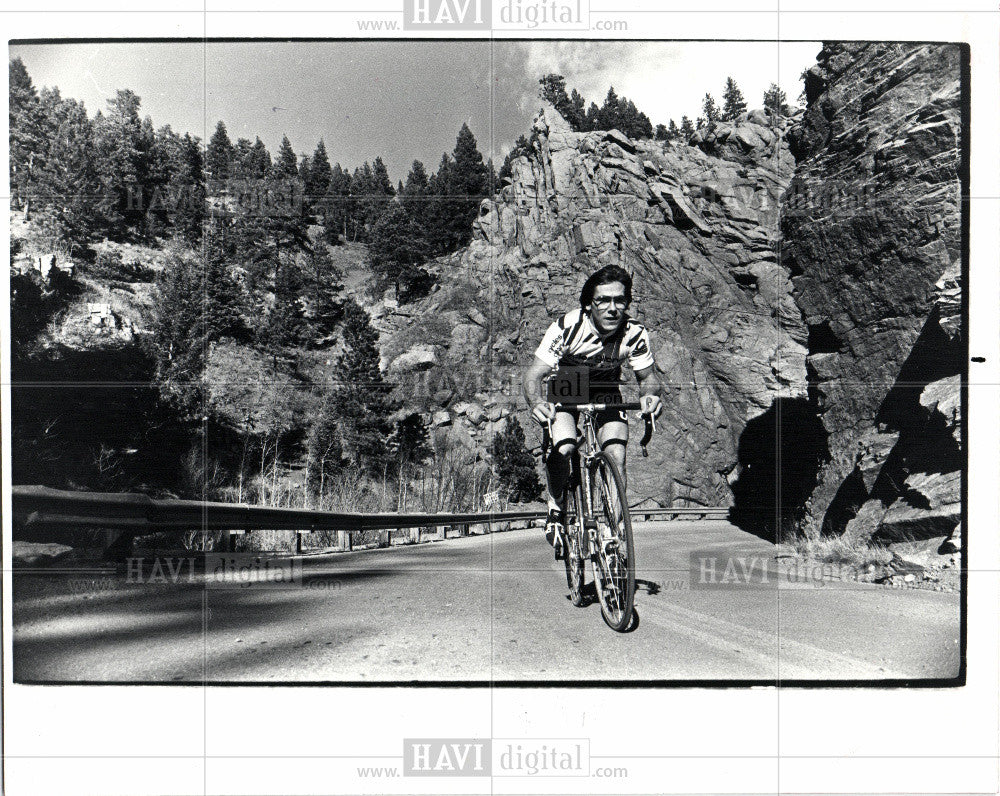 1981 Press Photo Brent Emery bike cycling Colorado - Historic Images