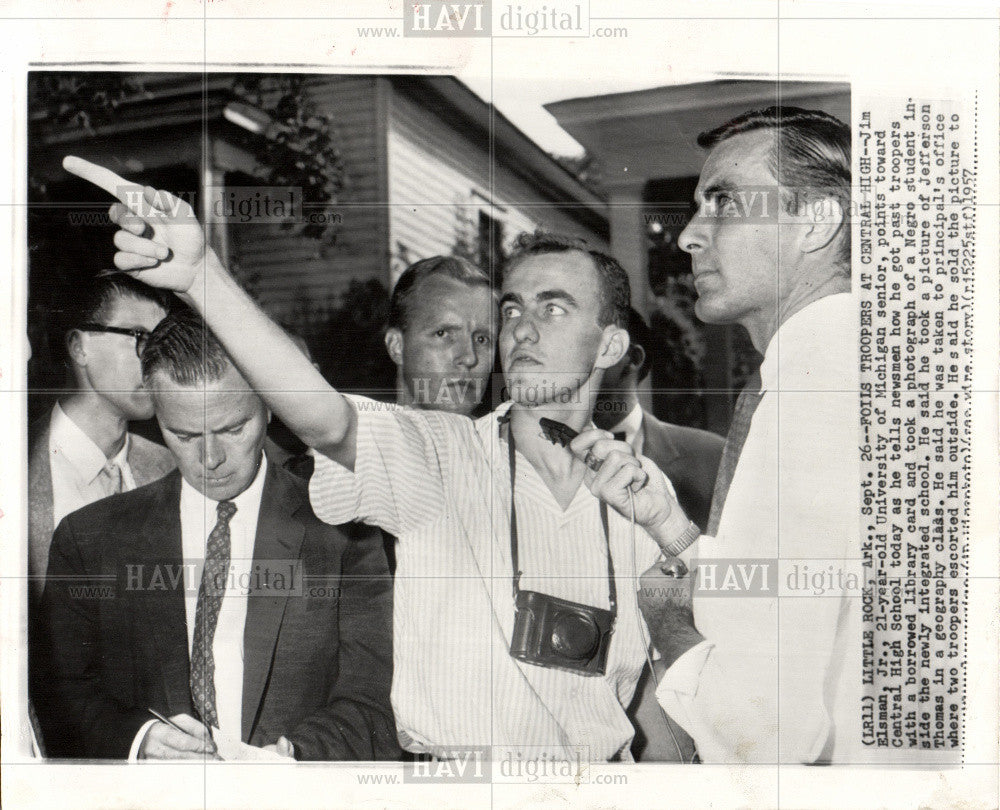 1957 Press Photo Jim Elsman Points Central High School - Historic Images