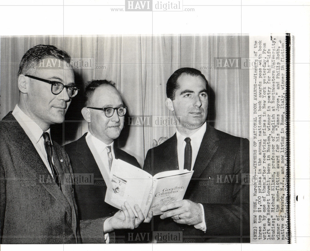 1960 Press Photo Robert lowell Richard ellman phillip - Historic Images