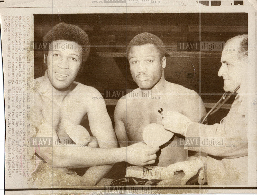 1970 Press Photo Jimmy Ellis Box Joe Frazier Title - Historic Images