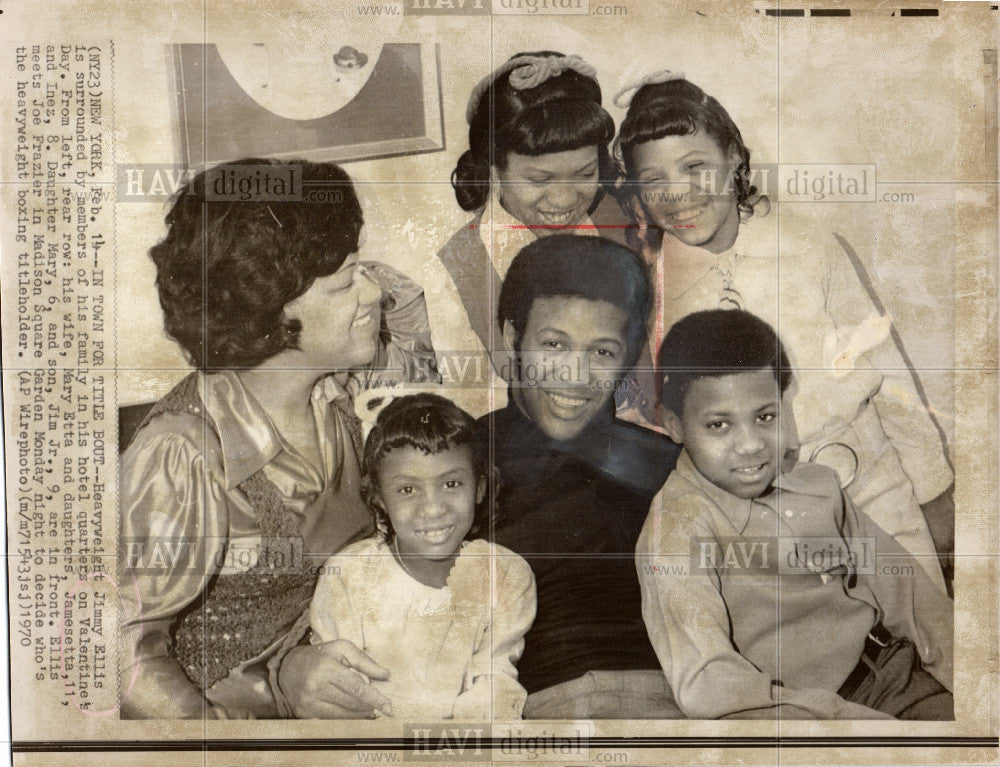 1970 Press Photo Jimmy Ellis and family - Historic Images