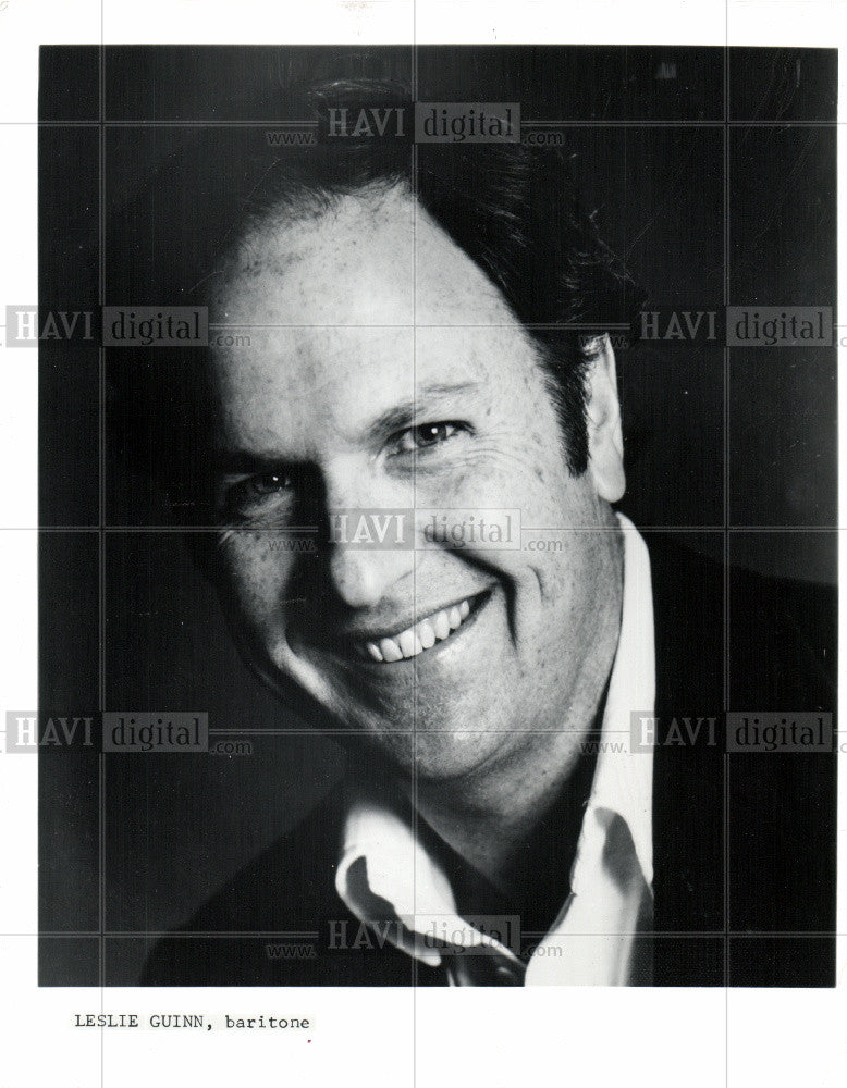 1986 Press Photo LESLIE GUINN, baritone - Historic Images