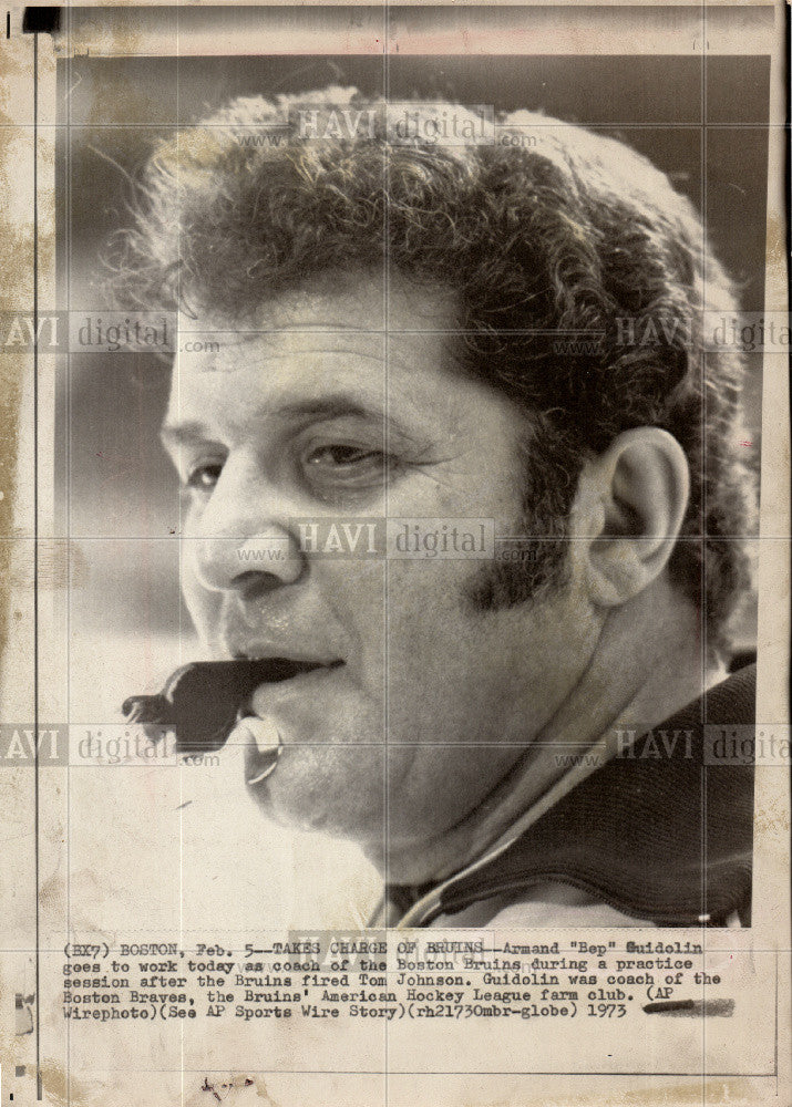 1973 Press Photo Armand "Bep" Guidolin - Hockey player - Historic Images
