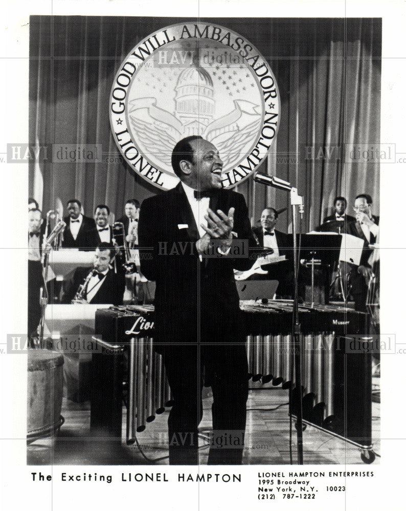 1982 Press Photo Lionel Hampton American jazz pianist - Historic Images