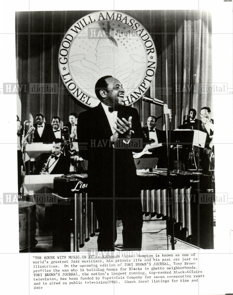 1982 Press Photo Lionel Hampton jazz musician - Historic Images