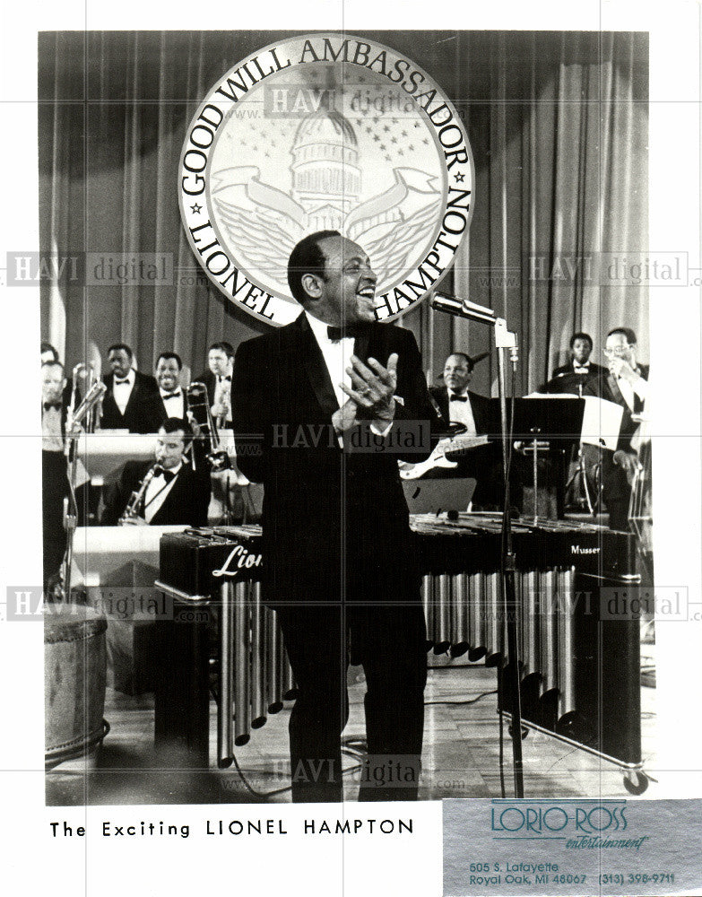 1989 Press Photo Lionel Hampton  jazz vibraphonist - Historic Images