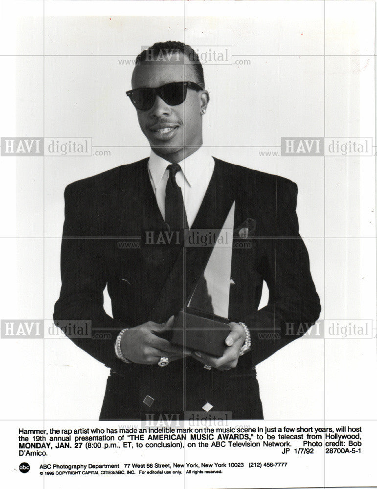 1993 Press Photo Hammer Sued Rap Artist - Historic Images