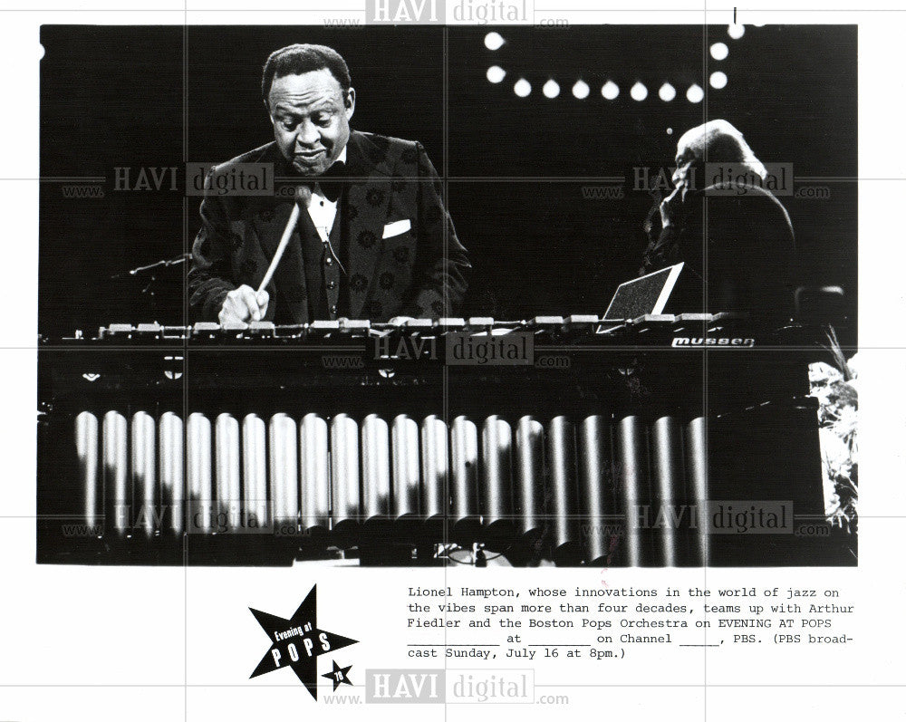 1985 Press Photo Lionel Hampton Composer - Historic Images