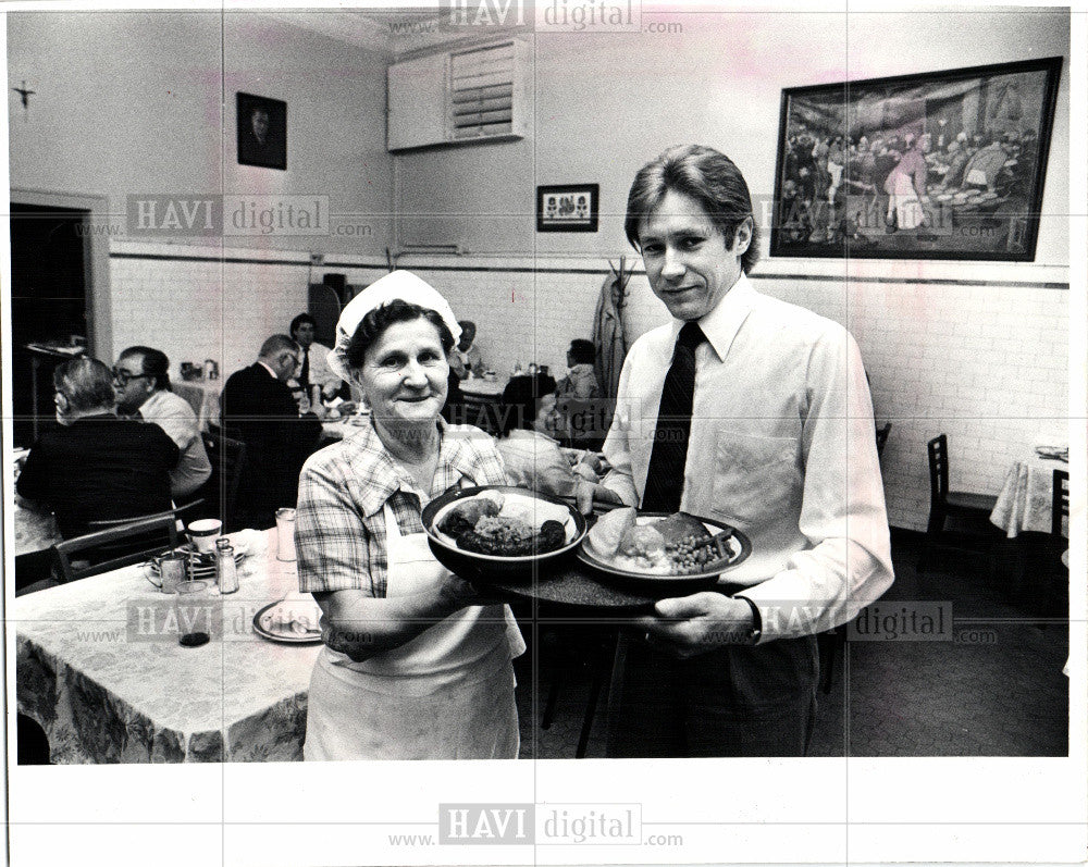 1983 Press Photo Polonia Stanley Grot restaurant - Historic Images