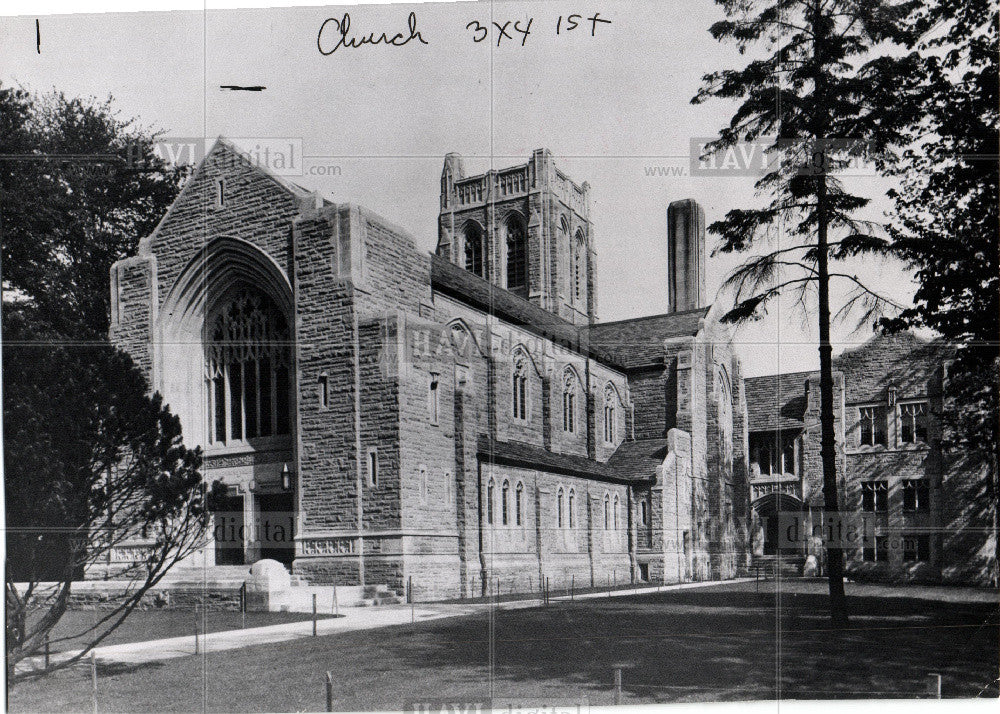 1955 Press Photo Grosse Pointe Presbyterian Church - Historic Images