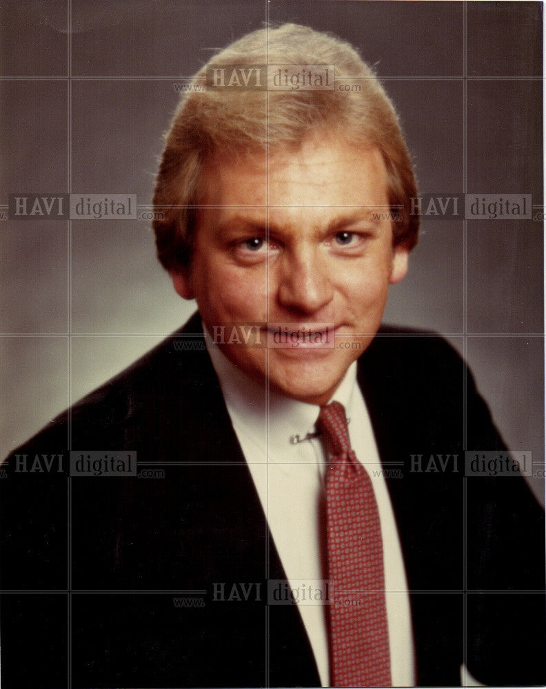 1981 Press Photo Steve Harms WXYZ Detroit - Historic Images