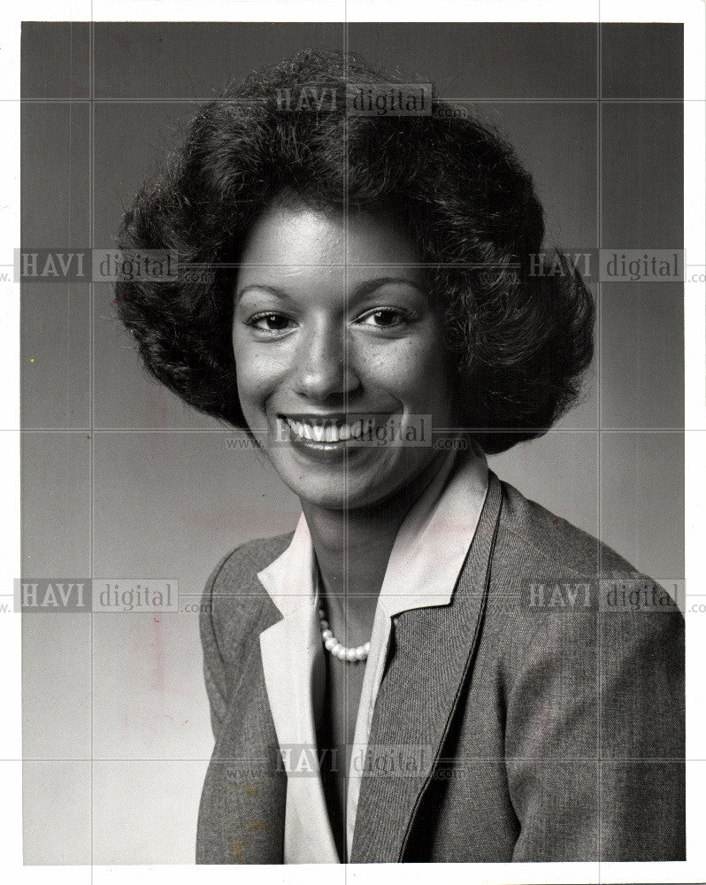 1982 Press Photo Carmen Harlan WDIV Detroit Channel 4 - Historic Images