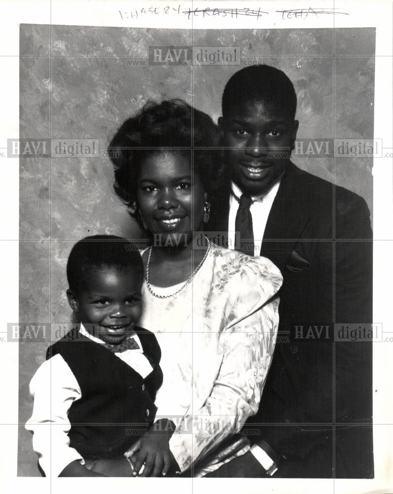 1990 Press Photo Cythia and son  Michael Harde - Historic Images